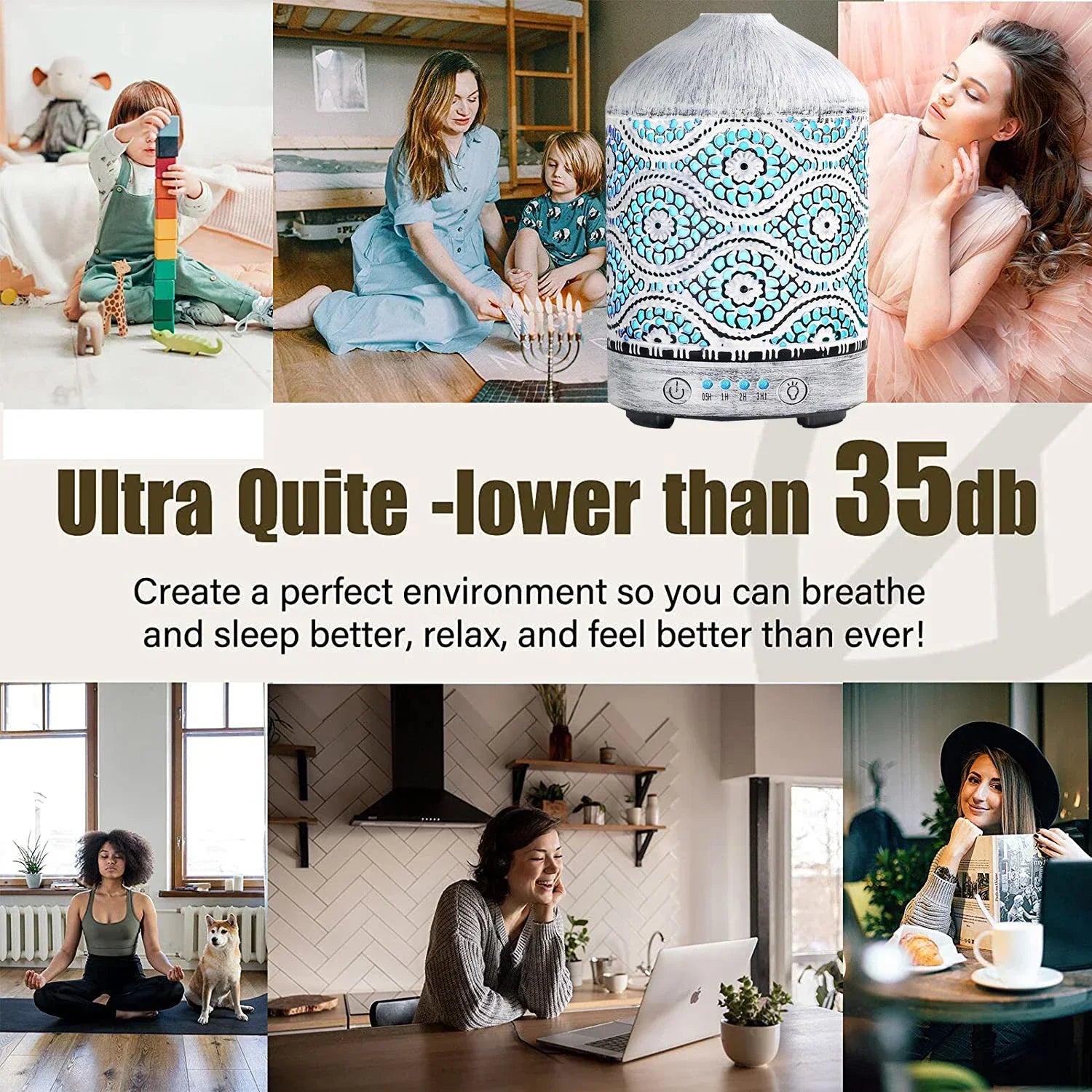 Light Humidifier Air diffuser\ Air humidifier Aroma diffuser Ultrasonic mist maker Essential oil humidifier Room fragrance dispenser Home air moisture device Cool mist humidifier Aromatherapy diffuser Desktop humidifier Scented mist generator Quiet humidification unit Fragrance and humidity combo