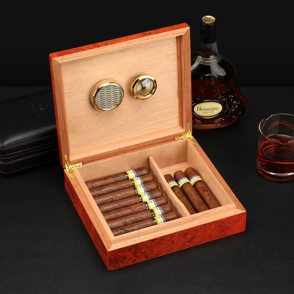 Humidifier Air diffuser Cigar cedar wood travel humidor Portable charuto storage box Travel-friendly humidor for cigars Compact cedar wood cigar case Wooden travel cigar container Humidity-controlled travel humidor Cedar-lined cigar travel box Small size cigar humidor Cigar protection on the go Travel cigar accessory Secure travel cigar storage Lightweight cedar wood humidor Humidified travel cigar case
