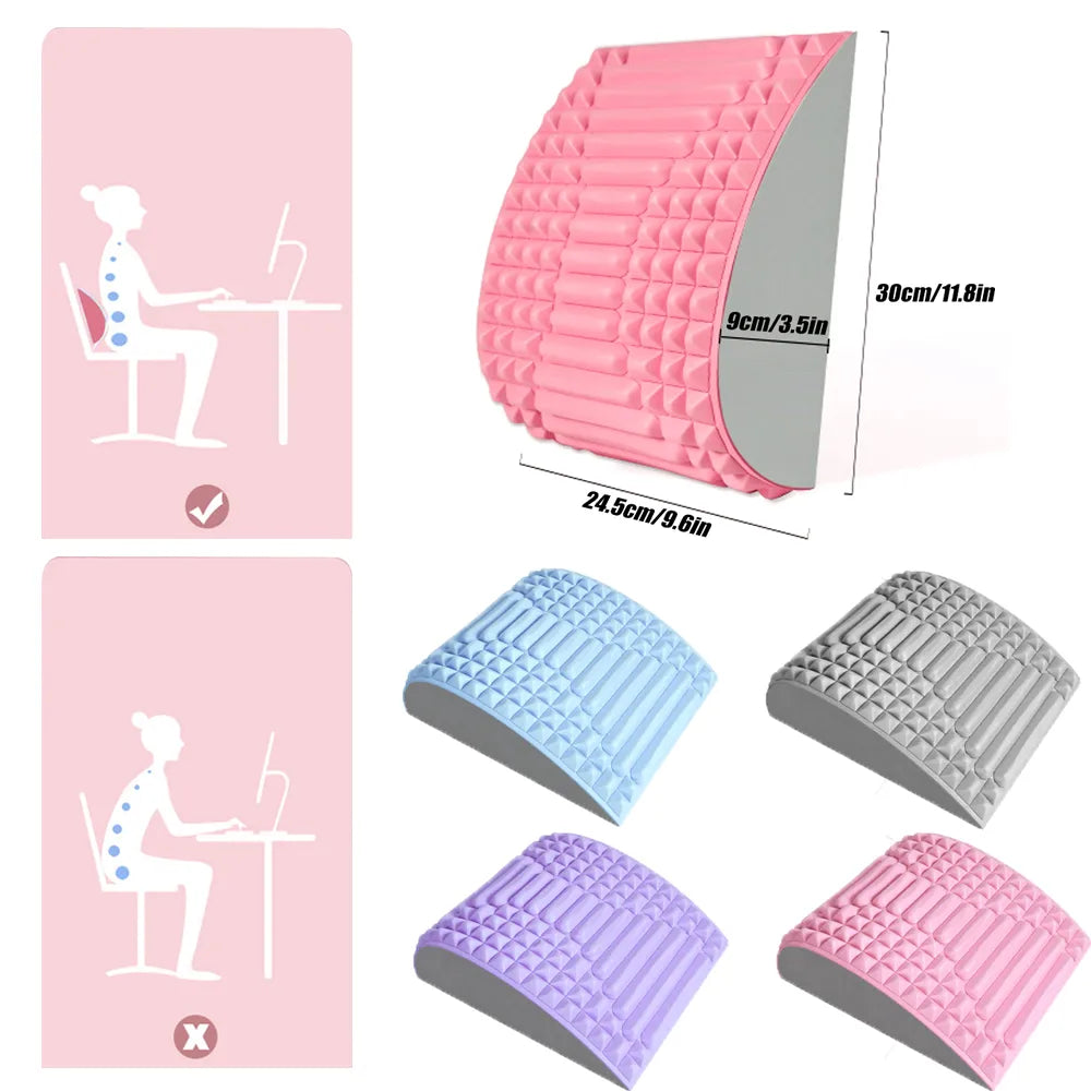 body massager Back stretcher pillow Pain relief back pillow Lumbar support cushion Spinal decompression pillow Back pain relief accessory Orthopedic back support pillow Comfortable lumbar cushion Spine alignment pillow Ergonomic back stretcher Relaxation pillow for back pain Lumbar pain relief cushion Back decompression support Pillow for lower back relief Posture improvement pillow