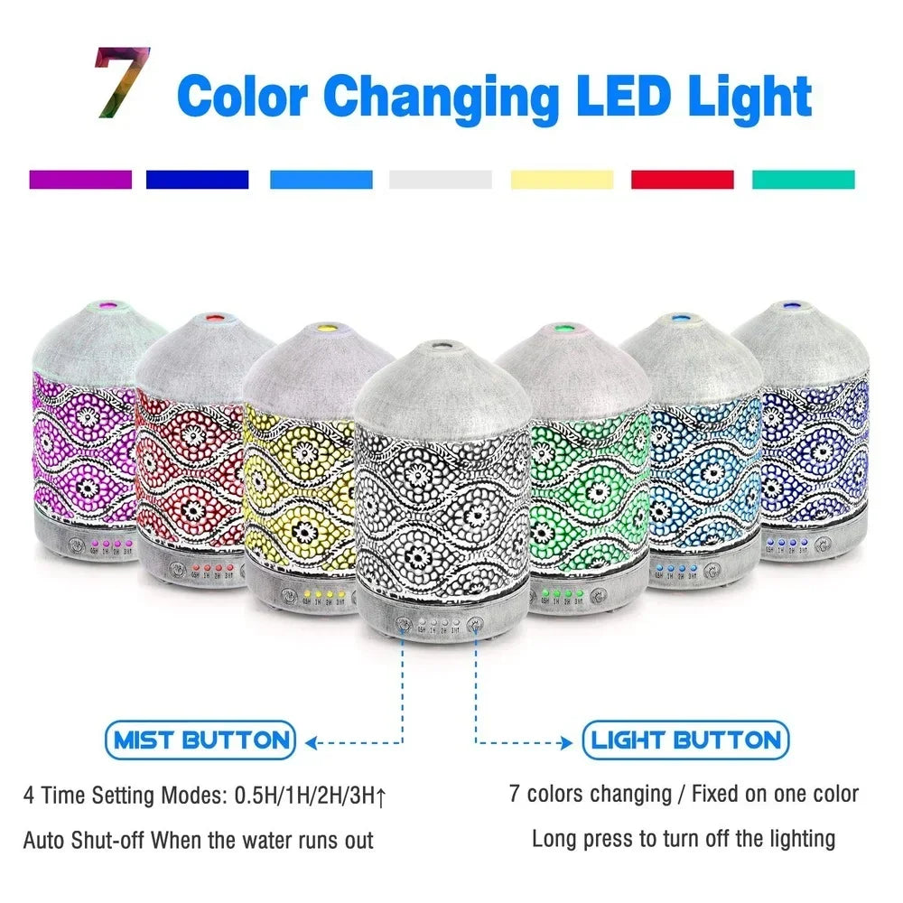 Light Humidifier Air diffuser\ Air humidifier Aroma diffuser Ultrasonic mist maker Essential oil humidifier Room fragrance dispenser Home air moisture device Cool mist humidifier Aromatherapy diffuser Desktop humidifier Scented mist generator Quiet humidification unit Fragrance and humidity combo
