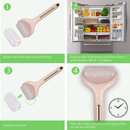 body massager  Ice roller  Facial ice roller  Skin cooling roller  Ice therapy roller  Cooling massage roller  Portable ice roller  Face and body ice massager  Skin rejuvenation ice roller  Beauty tool ice roller  Cold therapy roller  Ice facial massager  Refreshing skin roller  Ice roller for face and body