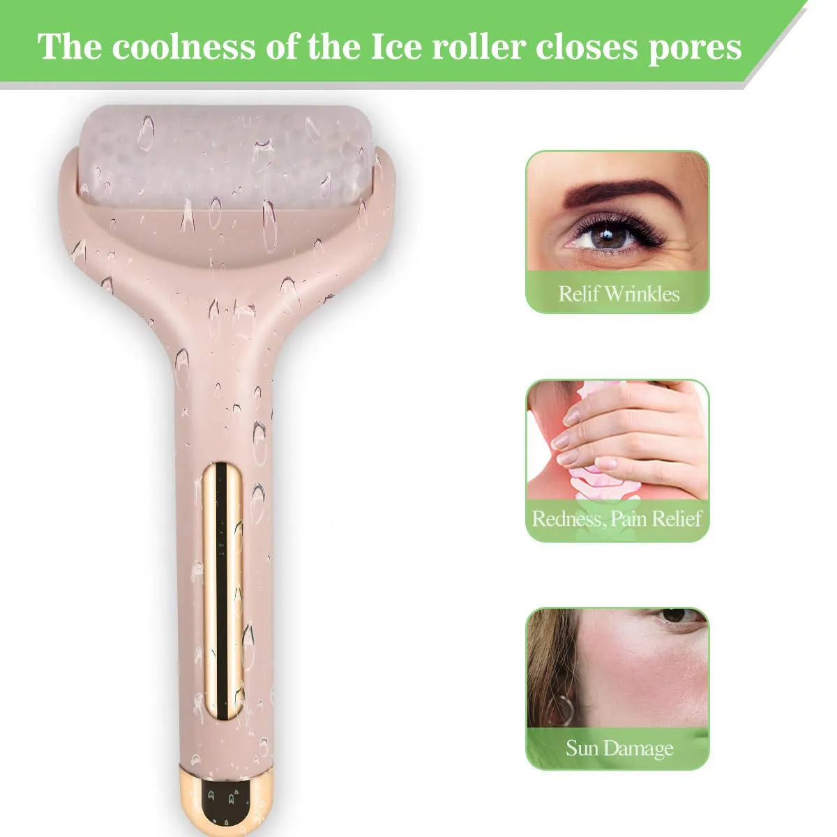 body massager  Ice roller  Facial ice roller  Skin cooling roller  Ice therapy roller  Cooling massage roller  Portable ice roller  Face and body ice massager  Skin rejuvenation ice roller  Beauty tool ice roller  Cold therapy roller  Ice facial massager  Refreshing skin roller  Ice roller for face and body