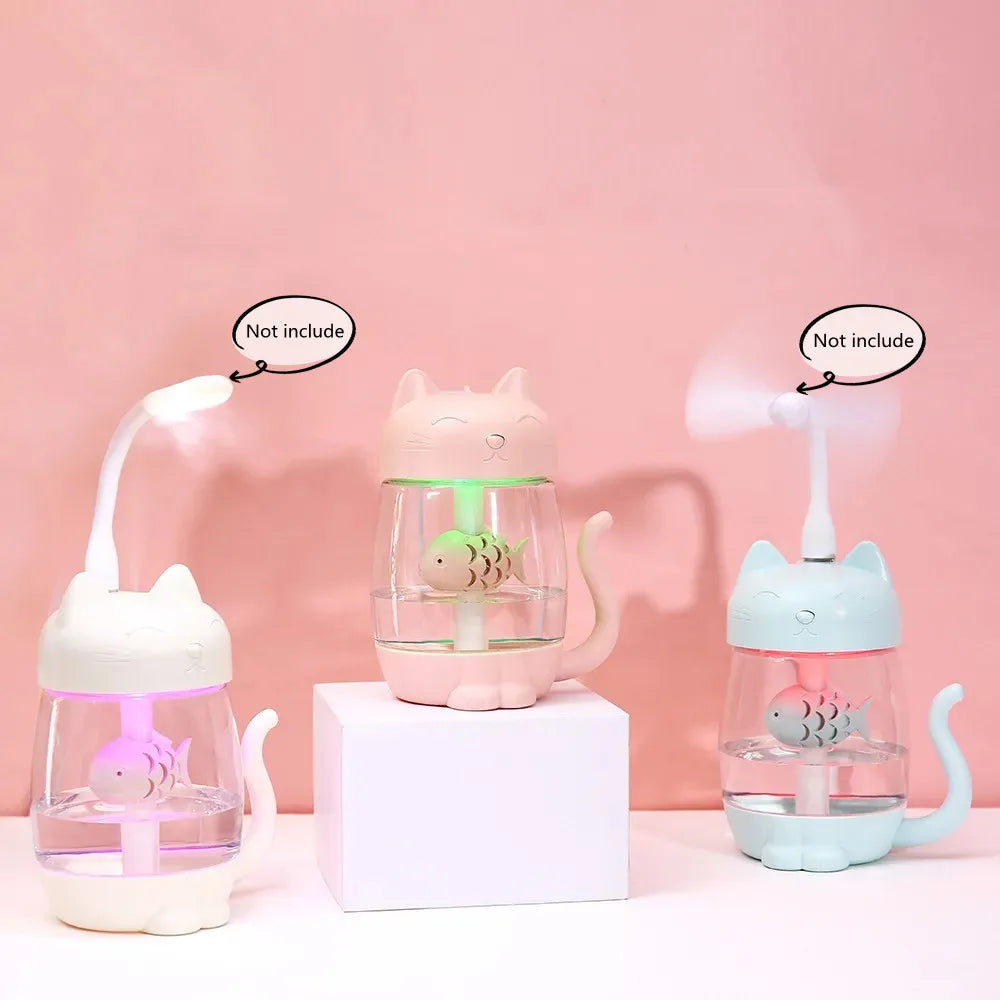 lamp  Humidifier  Air diffuser  Compact Cat Humidifier  Mini Cat Humidifier  350ML Pet Humidifier  Portable Cat Air Moisturizer  Small Cat-friendly Humidifier  Cute Cat Design Humidifier  Ultrasonic Cat Air Humidifier  Whisper-quiet Cat Humidifier  Desktop Cat Humidifier  USB-powered Cat Air Moisturize